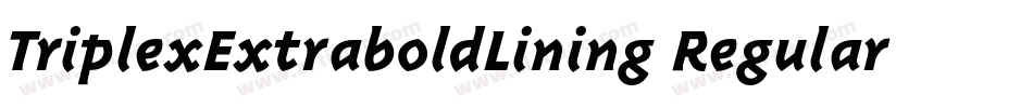 TriplexExtraboldLining Regular字体转换